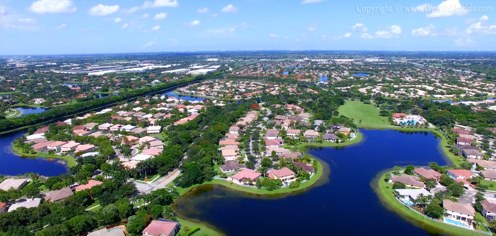 Weston Florida aerial view
